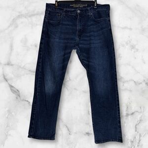 American Eagle Outfitters Men's Deep Indigo  Slim Straight Jeans 36/30